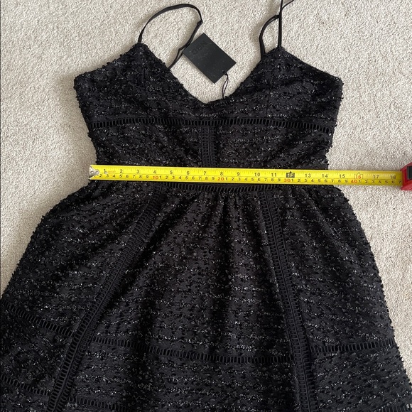 NWT NBD Revolve Gorgeous Short Cocktail Sparkly Dress Black M Spaghetti Straps - Picture 17 of 17